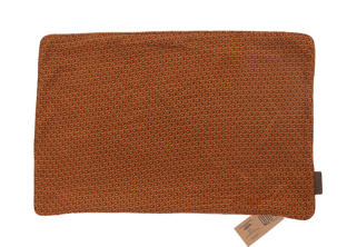 Seidenkissenbezug 60x40 cm in warmem Rostorange mit feiner Webstruktur, ähnlich einem indischen Kissenbezug im schlichten Boho-Vintage-Stil für ein ethnisches Kissen.