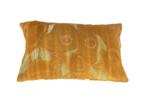 Sari pillowcase 30x50 in turquoise and blue with colorful flowers and orange pattern - unique vintage Indian boho/bohemian pillowcase