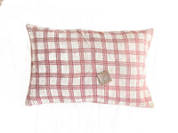 Sari pillowcase 60x40 in gray and off-white with colorful, oriental stripes in pastel colors (sari pillows, sari pillowcases, boho and vintage pillows)