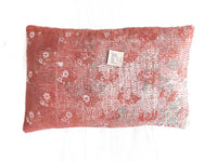 Sari pillowcase 60x40 in purple and white with narrow stripes in pink - unique Indian boho/bohemian sari pillow for vintage and ethnic pillowcases