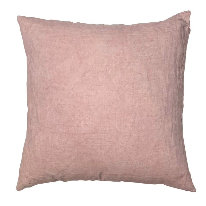 Hør pude 50 x 50 Farve Rose