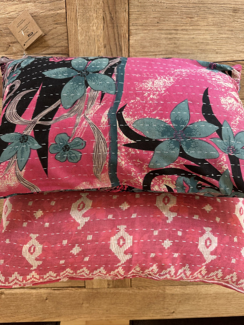 Kantha Duo 05 – 2 Sari pudebetræk 30×50 – Quote Copenhagen