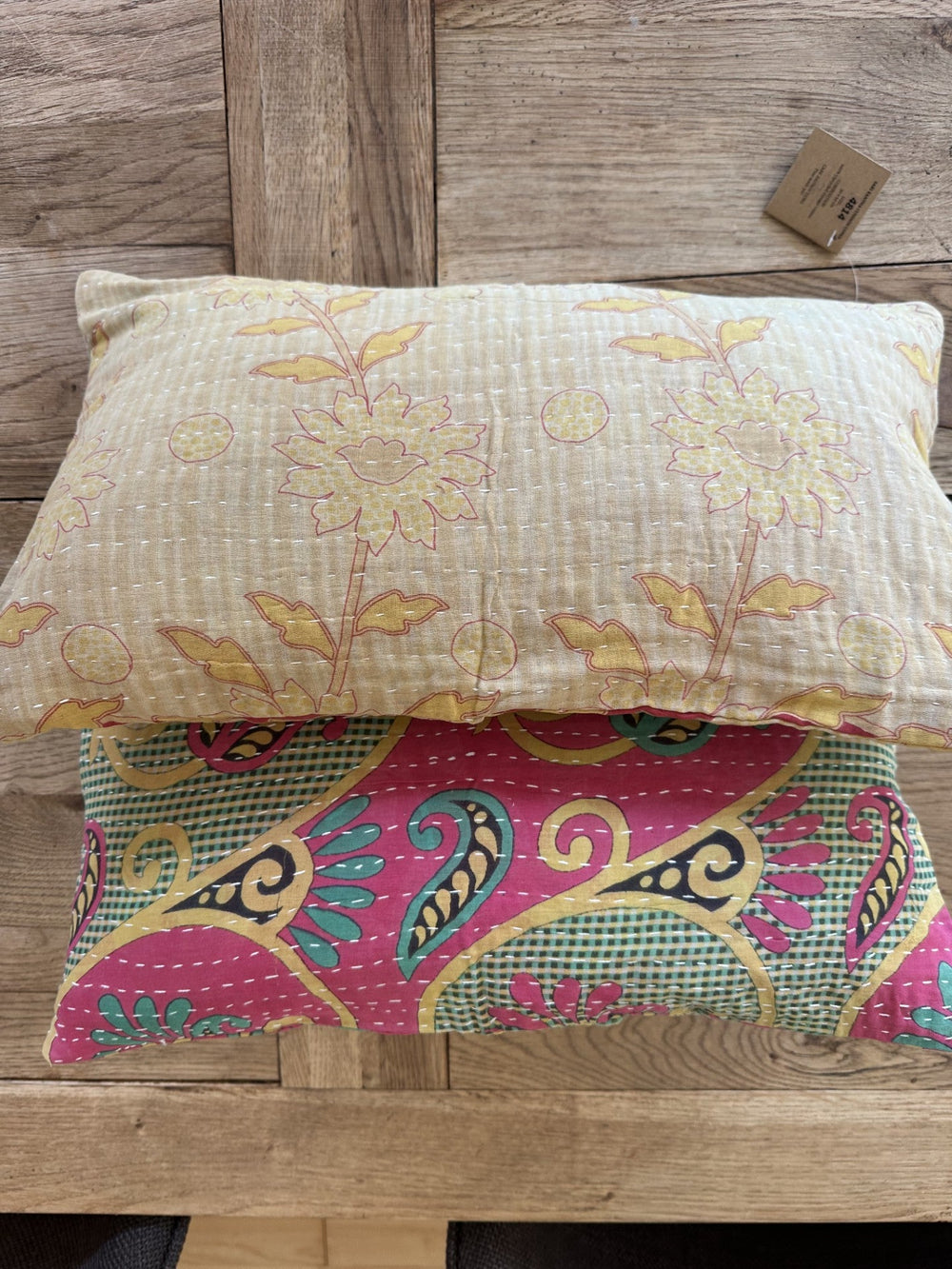 Kantha Duo 07 – 2 Sari pudebetræk 30×50 – Quote Copenhagen