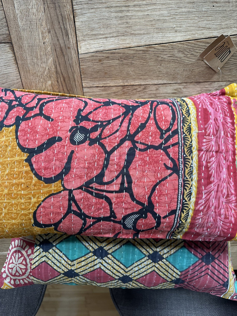 Kantha Duo 15 – 2 Sari pudebetræk 30×50 – Quote Copenhagen