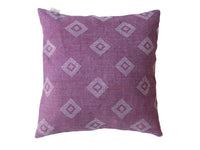 Sari pillowcase 50x50 in purple and purple-lavender with colorful boho bohemian patterns and sequin embroidery, Indian vintage sari pillow/ sari cushion in unique ethnic design